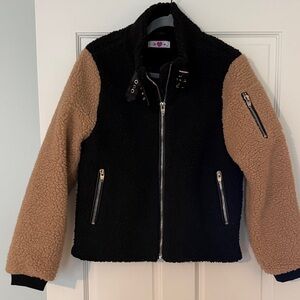 Buddy Love Black and Tan Puffer Jacket
